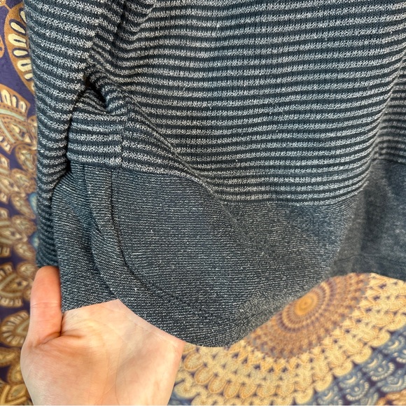 Cowl neck teal striped sweater - Picture 5 of 11